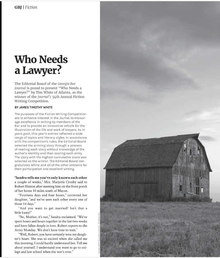 the beginning of the story and an image of a barn